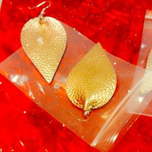 Hand made faux leather drop Earrings